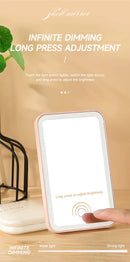 Mini Car Interior Makeup Mirrors Sun Visor Plate LED Mirror for Girls Women Rechargeable Fill Light Universal Vanity Mirror