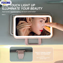Mini Car Interior Makeup Mirrors Sun Visor Plate LED Mirror for Girls Women Rechargeable Fill Light Universal Vanity Mirror