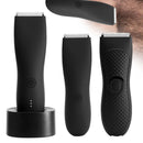 Men's Electric Groin Hair Trimmer Pubic Hair Removal Intimate Areas Body Grooming Clipper Epilator Rechargeable Shaver Razor