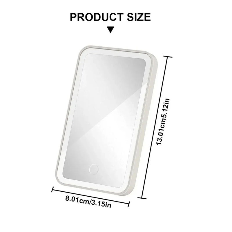 Mini Car Interior Makeup Mirrors Sun Visor Plate LED Mirror for Girls Women Rechargeable Fill Light Universal Vanity Mirror