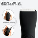 Men's Electric Groin Hair Trimmer Pubic Hair Removal Intimate Areas Body Grooming Clipper Epilator Rechargeable Shaver Razor