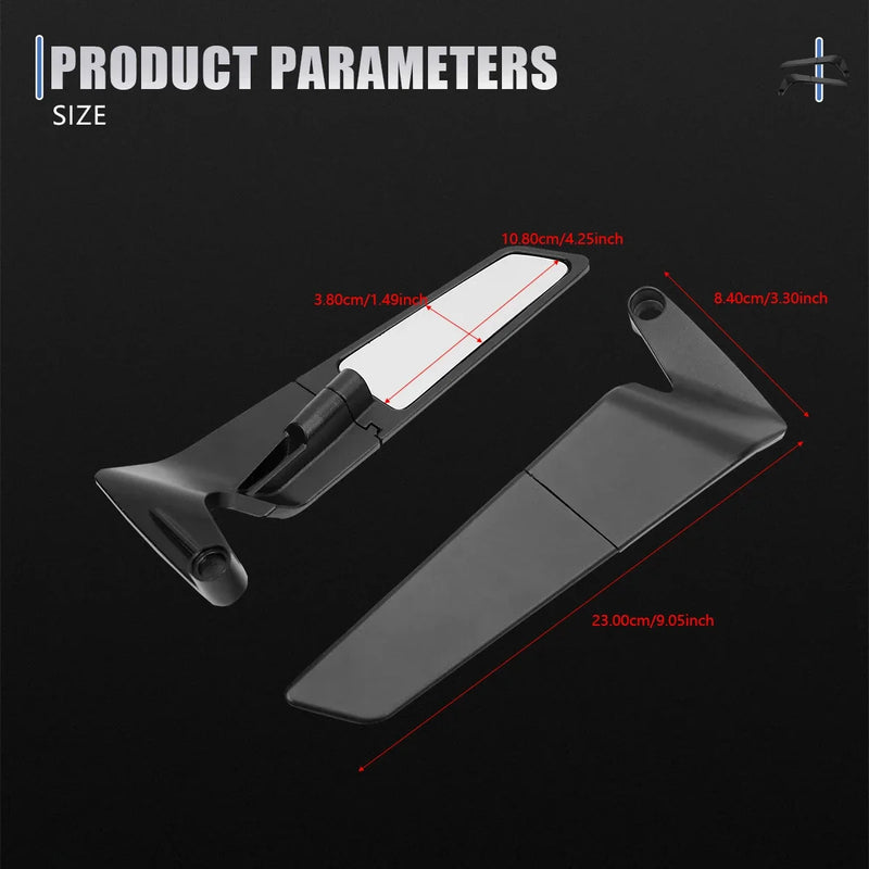 For YAMAHA MT 07 MT07 MT 09 MT09 SP MT 10 MT10 SP Motorcycle Mirrors Stealth Winglets Mirror Kits To Rotate Adjustable Mirrors