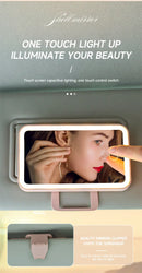 Mini Car Interior Makeup Mirrors Sun Visor Plate LED Mirror for Girls Women Rechargeable Fill Light Universal Vanity Mirror