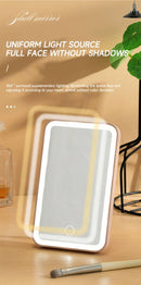 Mini Car Interior Makeup Mirrors Sun Visor Plate LED Mirror for Girls Women Rechargeable Fill Light Universal Vanity Mirror